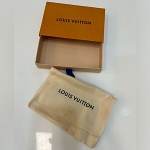 NWOT AUTH LOUIS VUITTON Gift Box with Dust Bag - Orange and Tan Size Small